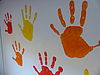 Gemalte Kinderhände