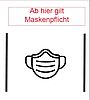 Schild Maskenpflicht