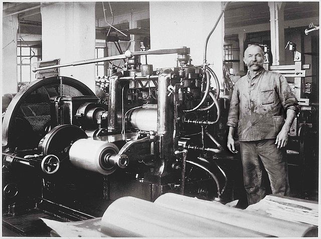 Folienfabrik Forchheim: Der Walzer Herr Quicker Foto: Stadtmuseum Forchheim