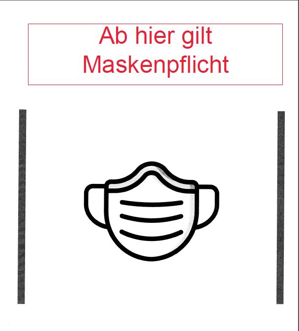 Schild Maskenpflicht