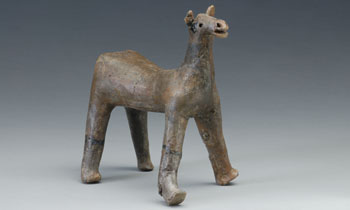 Tonpferd im Archäologiemuseum