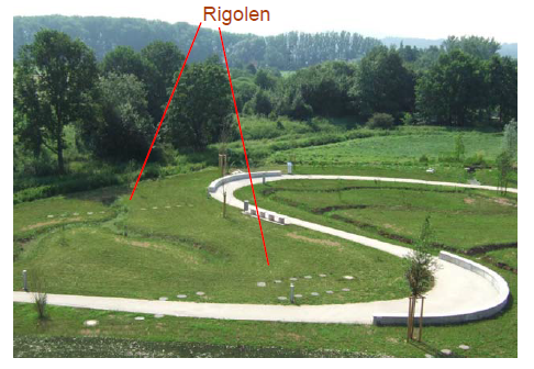 Lokalisierung Versickerungsrigolen Patientengarten Klinikum Forchheim 
